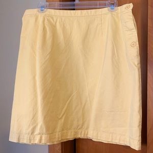 Christopher & Banks 100% cotton pale yellow skirt size 12